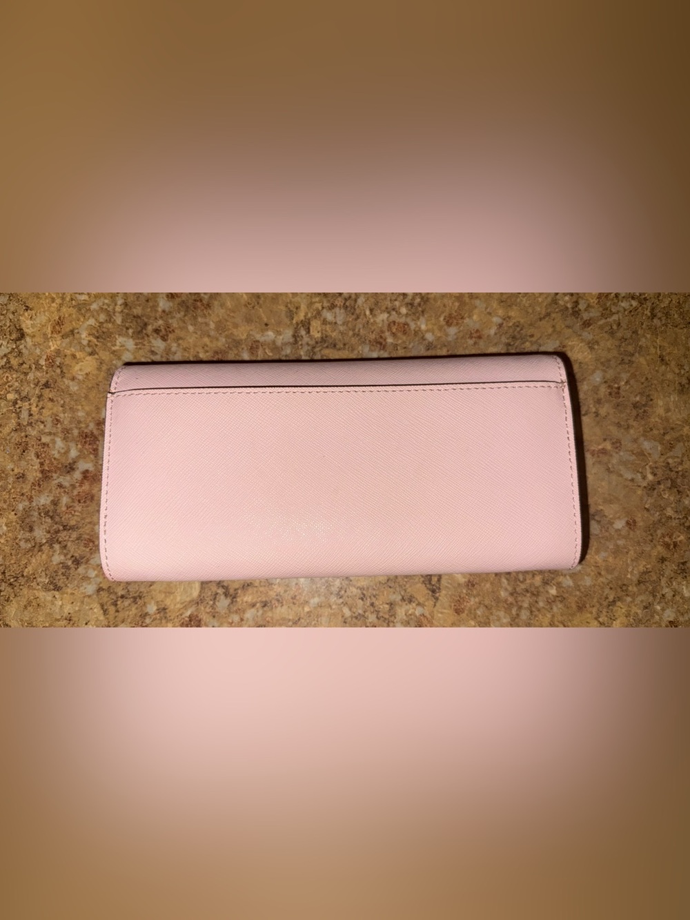 Michael Kors Light Pink Foldover Clutch Wallet with Silver-Tone Logo Plate - Picture 2 of 7